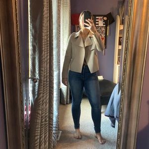 H&M tan suede blazer jacket